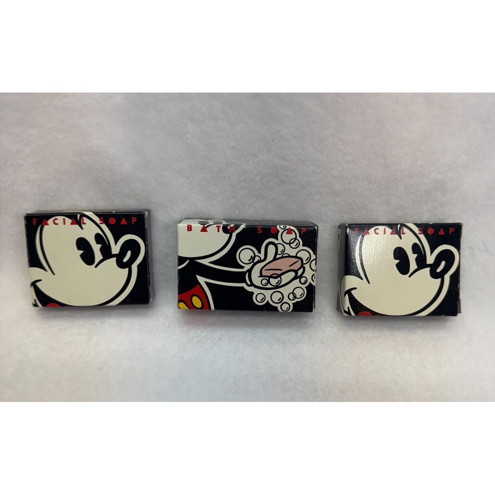 Vintage 90s Walt Disney Resorts‎ Mickey Mouse Bath Facial Soap Bars Collectible